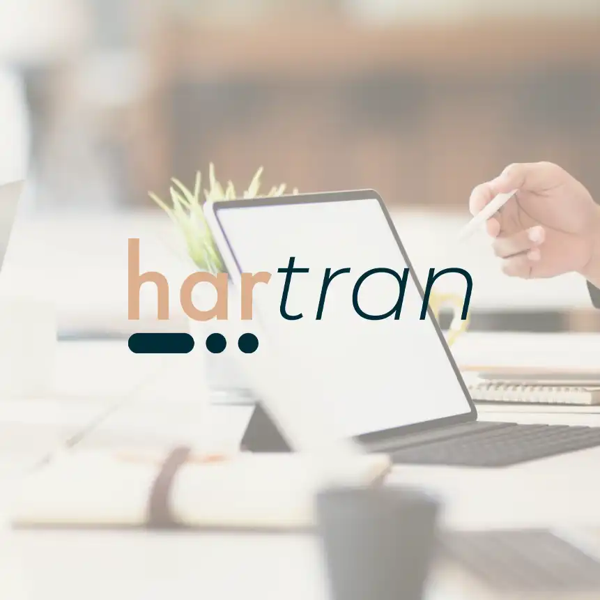 identité visuelle et logo original pour Hartan sur une image de fond carré