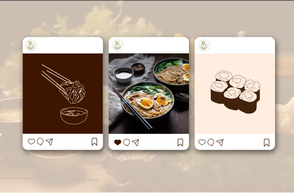 exemple de post Instagram pour le restaurant Umami