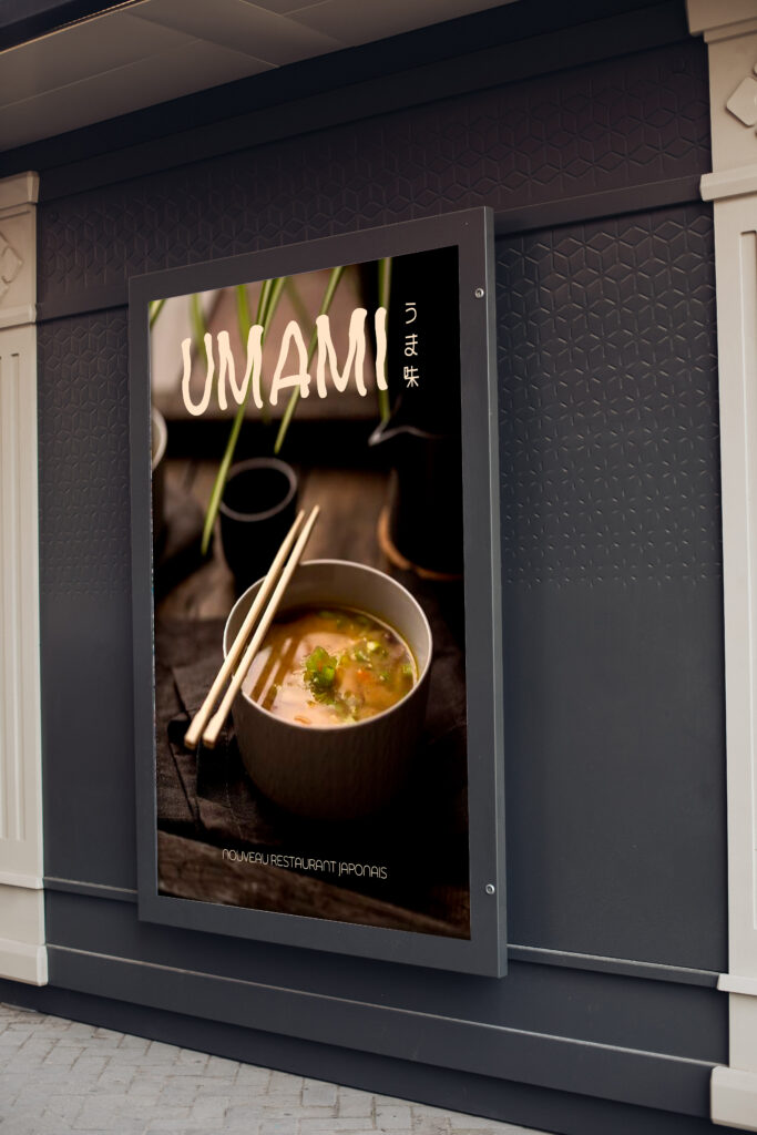 affiche de métro pour le restaurant Umami