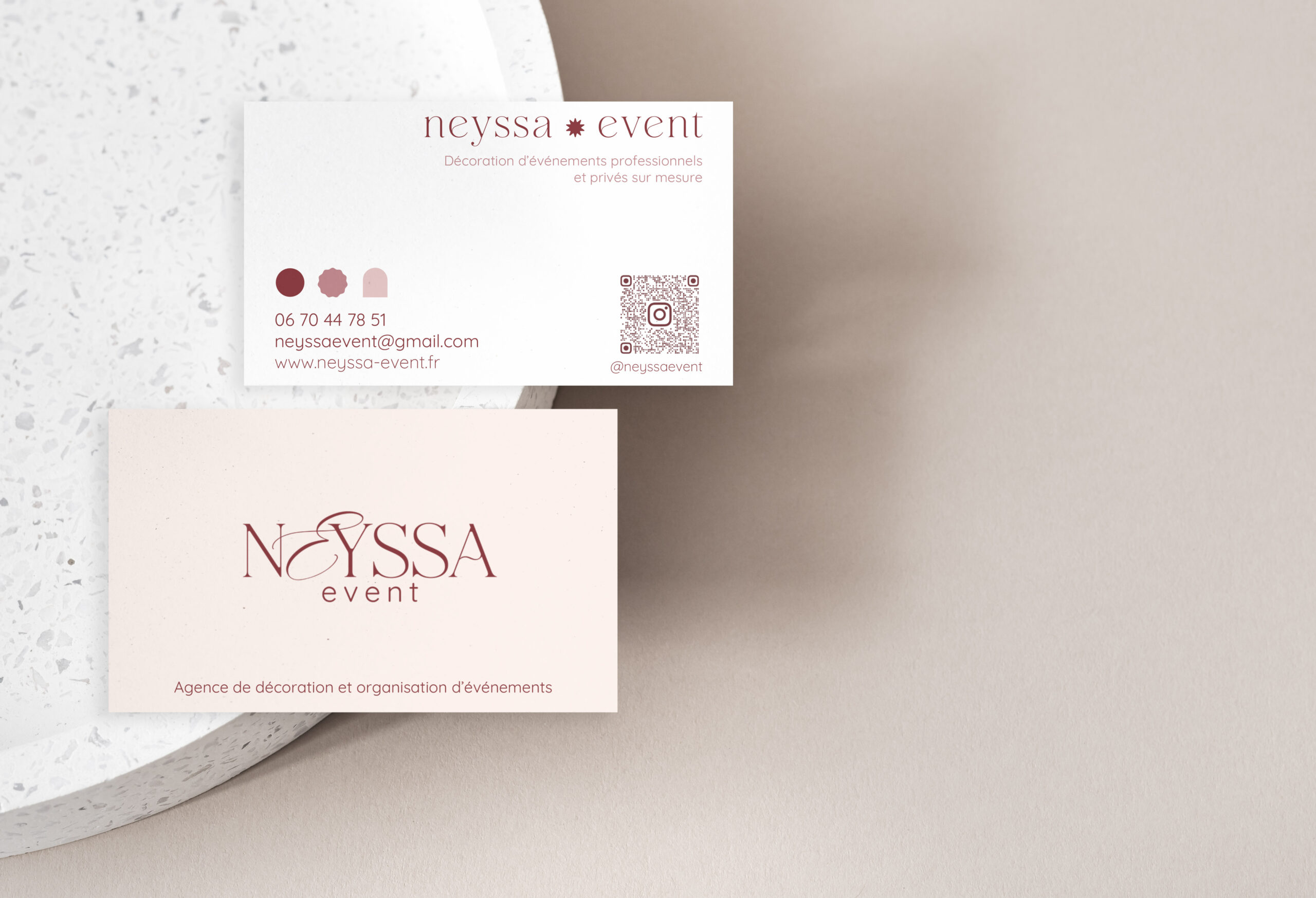 carte de visite pour Neyssa Event