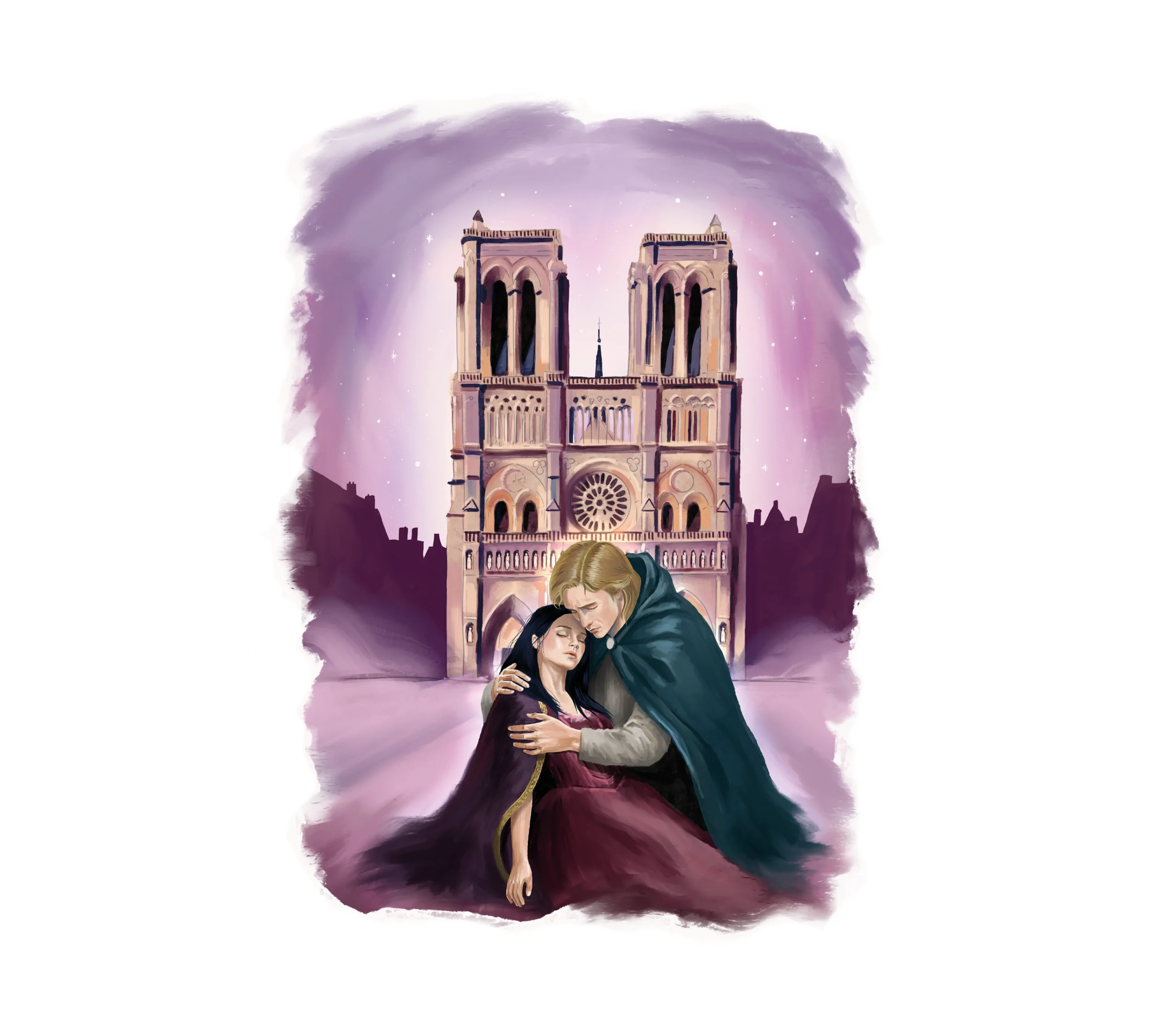 illustration de Camélia et Aymeric devant Notre Dame de Paris