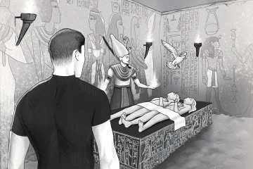 Illustration scène 3 pour la page du roman Combats enflammés.